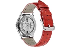 FAGWIG Genuine Leather Alligator Grain Watch Band Women Men Quick Release Bands Vintage Classic Wristbands Replacement Strap for 18mm 19mm 20mm 21mm 22mm 24mm