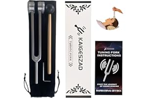 KAIGESZAD OM 136.1hz Weighted Tuning Fork with Reflex Hammer for Healing Chakra Set,Healing/Sound Therapy, Aluminum Alloy Sensory Tuning Fork Activator for Healing, Therapy Non Magnetic