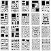 Ilyever 20 Pack Over 1000 Different Pattern Plastic Bullet Journal Stencil Lettering Stencil Drawing Painting Alphabet Number Craft Ruler Templates for Scrapbooking Card Craft Projects,4x7 Inch