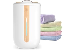 Keenray Towel Warmer for Bathroom, Towel Warmer Bucket with Heating Progress Bar, Fragrant Disc Holder, Leather Handle, Auto 