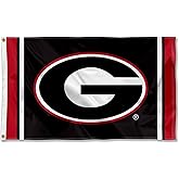 College Flags & Banners Co. Georgia Bulldogs Black Large Outdoor Banner Flag