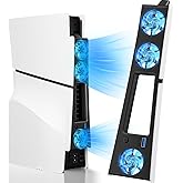 Cooling Fan for PS5 Slim, Compatible with PlayStation 5 Slim Console, High Efficiency PS5 Slim Fan Cooler Station (Black-p5 Slim)