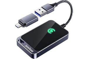 JEMLUSE Wireless CarPlay Adapter for Apple - Stable Fast Connection for Convert Factory Wired to Wireless CarPlay Dongle Cars for iPhone - No Latency from iOS 10+ to Screen w/USB C(Pacific Blue Gray)