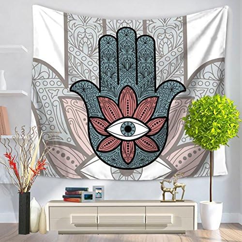 DD FWER Beach towel in tapestry carpet artistic abstraction Palm card beach towel carpet ride-a 150x130cm(59x51cm)