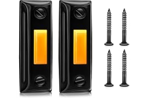 ABVSDU 2 PCS Metal Doorbell Button, Lighted Wall Mounted Door Bell Button, Upgraded Door Bell Wired Button, Doorbell for Home Replacement Universal Garage Door Opener Switch