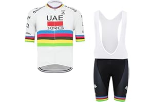 SGCIKER 2025 Pro Team UAE Cycling Jersey Set,Summer Cycle Shirt MTB Bike Clothing Bib Short Kits 9D Gel Pad