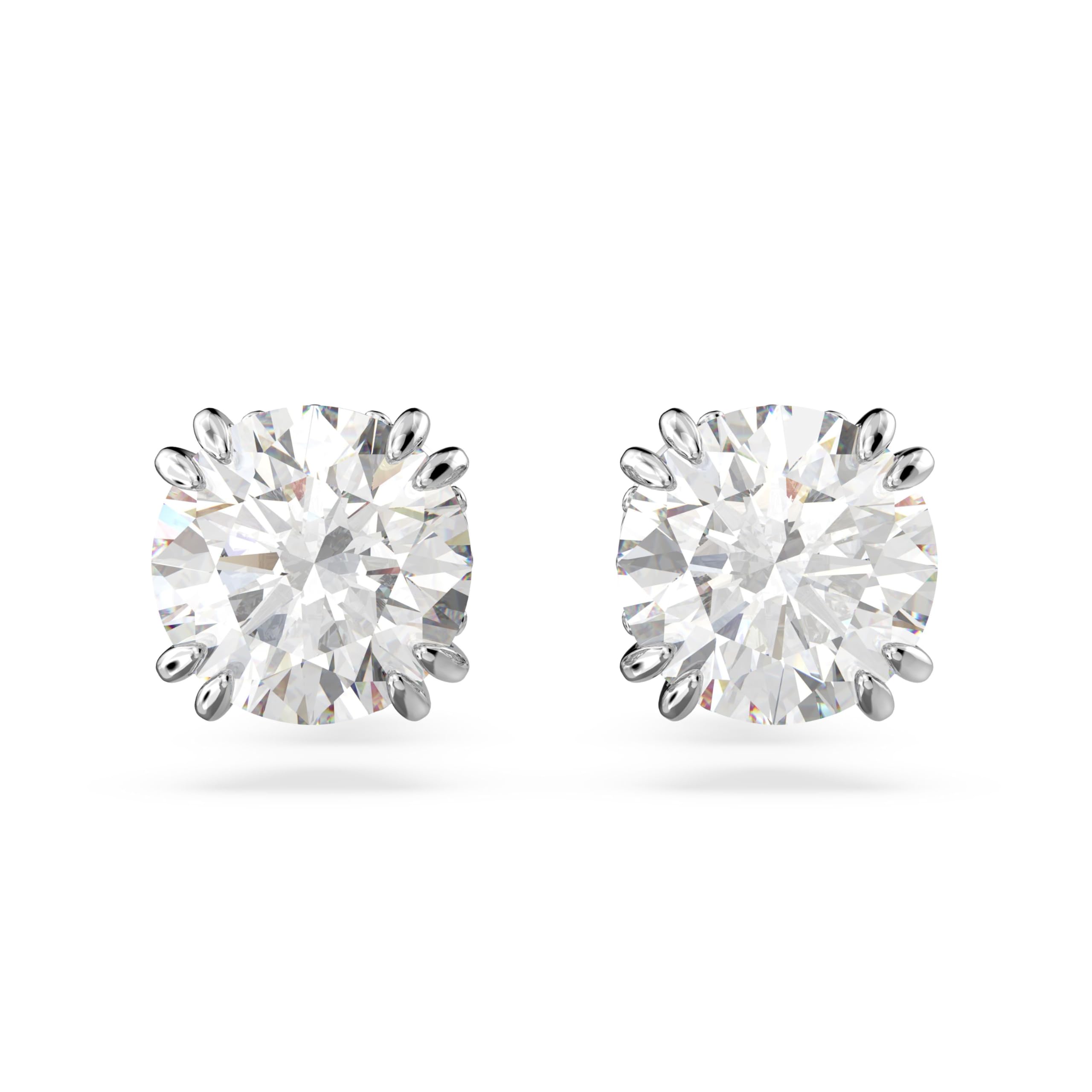 Swarovski Constella Earrings, White Brilliant Cut Crystals in a Rhodium Plated Setting, from the Constella Collection