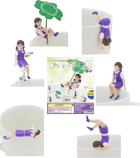 Amazon イベント限定 コップのフチ子3 グレープ シークレット無し 6種 ガチャ カプセル玩具 ホビー