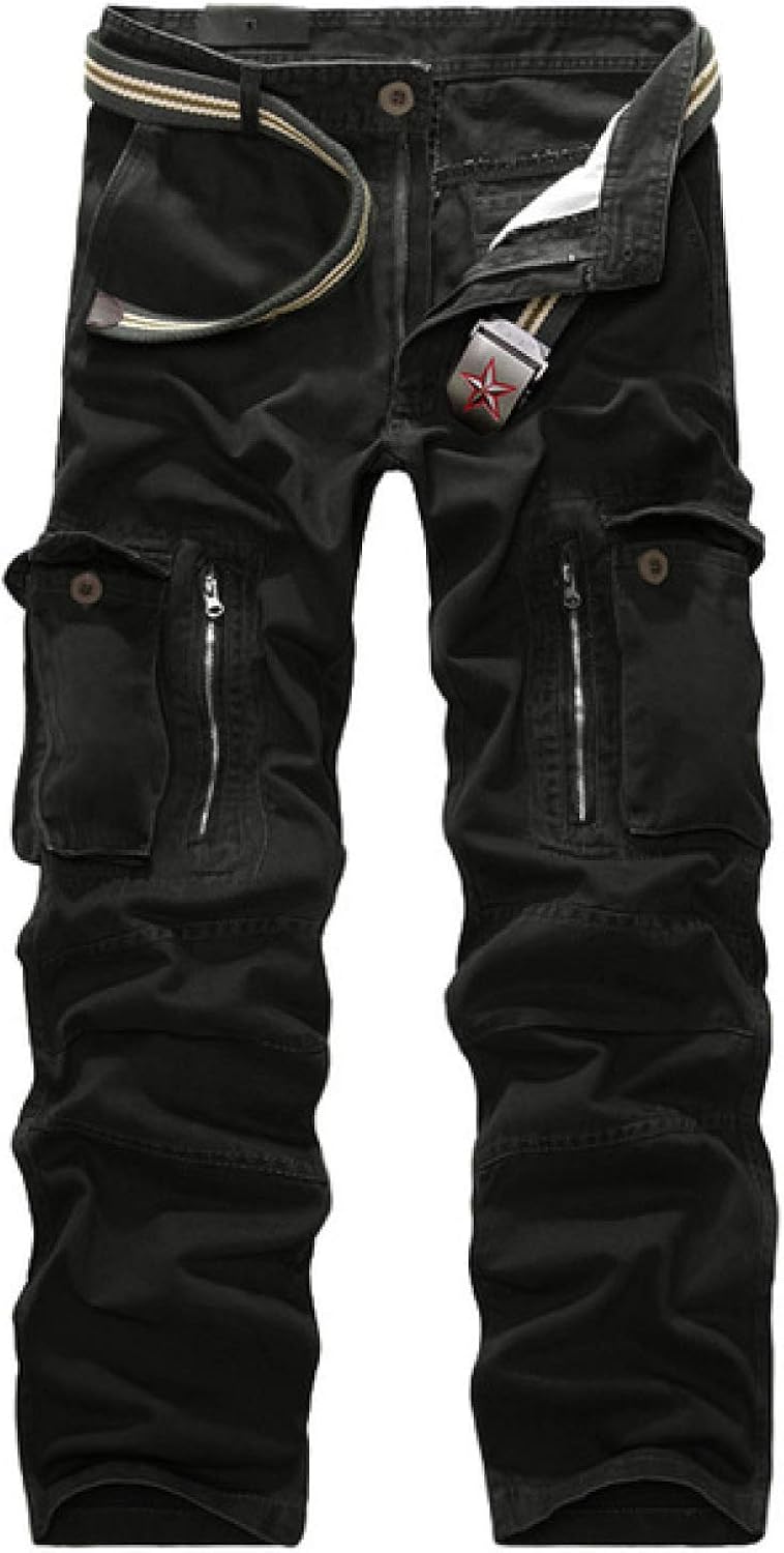 mens black combat work trousers