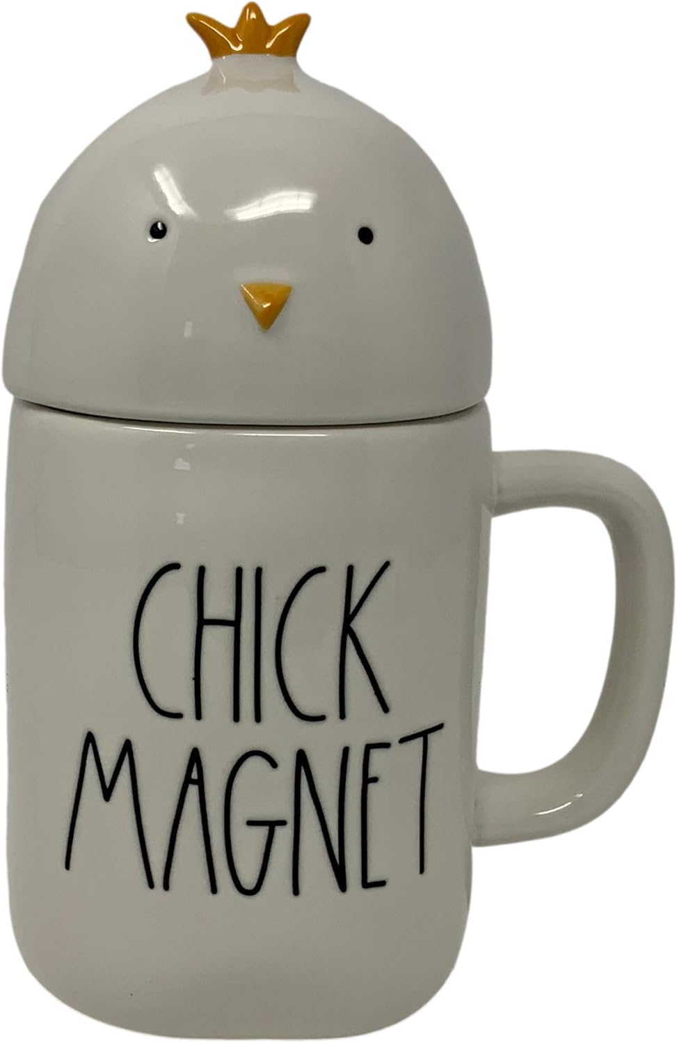 RAE DUNN CHICK MAGNET EASTER COFFEE MUG - Artisan Collection By Magenta - Super Cute and adorable Chick Head Lid/Topper - Add this coffee tea mug to your Rae Dunn Home decor collection
