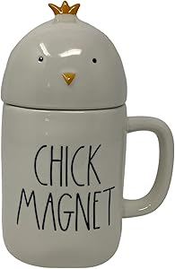 RAE DUNN CHICK MAGNET EASTER COFFEE MUG - Artisan Collection By Magenta - Super Cute and adorable Chick Head Lid/Topper - Add this coffee tea mug to your Rae Dunn Home decor collection