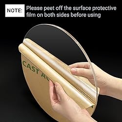 1 Pieces 1/4" Round Plexiglass Sheet, 15 Inch