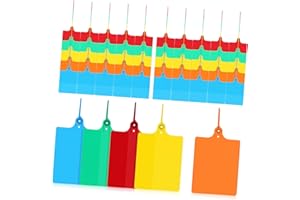 CIYODO 100 Pcs Plastic Shipping Tags with Double for Labeling Logistics Inventory Pricing Tear-Resistant PP