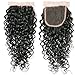 Younsolo Brazilian Water Wave Bundles with Closure (8 10 12+8) 100% Virgin Human hair 3 Bundles With Closure Free Part Unprocessed Wet and Wavy Curly Wave Water Human Hair Extensions Natural Color