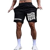 SOLY HUX Men's Graphic Shorts High Waist Elastic Casual Workout Athletic Gym Summer y2k Shorts