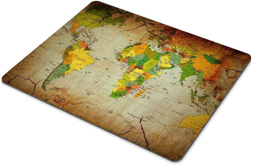 Wasach Gaming Mouse Pad Custom,World Map Mousepad Mouse Pad Mat Non-Slip Thick Rubber Large Mousepad - Image 4