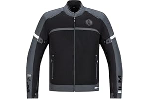 ILM Motorcycle Riding Jacket with Mesh CE Armor and Detachable Thermal Liner Dual Sport All Season for Men Model JAM1