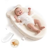 Qalvyn Baby Changing Pad for Dresser with Safety Belt | Waterproof PU Cover, Contoured Cushioned Foam, Non-Slip Base, Wipe-Clean, Portable Lightweight Mat for Nursery
