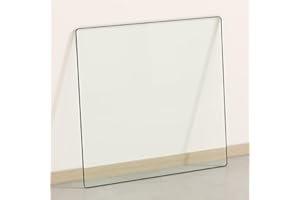 hohoedc 20x20 Inch Square Tempered Glass Table Top, 0.23 Inch Thick Clear Rectangle Tabletop with 6 Anti-Slip Rubber Rings, Replacement for Dining, Kitchen, Patio & Coffee Table