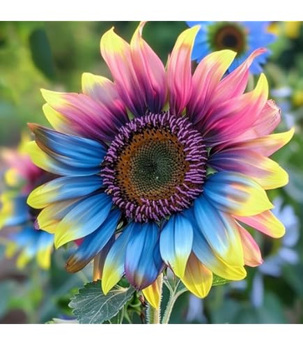 Amazon.com : DouxiE 50pcs Rare Purple Teddy Bear Sunflower Seeds
