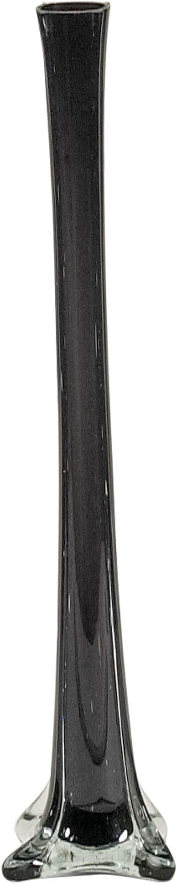 Simply Elegant 20" Shade Glass Eiffel Tower Table Vase - 12 Piece Set (Black)