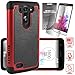 ElBolt LG G3 Vigor / G3 Mini / G3 Beat/ G3s D725 D722 Case - 2 in 1 Bundle Silicon Dual Layer Armor Protective Case Cover Skin -Red with Free ElBolt Certified Premium Screen Protector by ElBolt TM