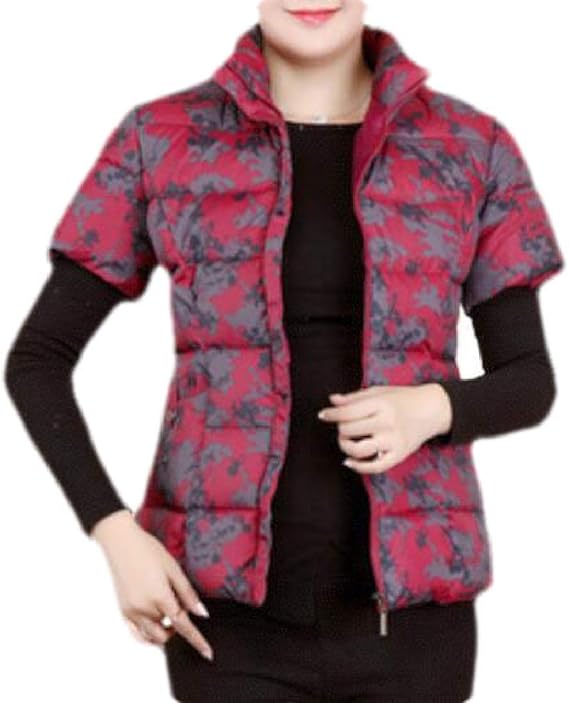 quilted down short sleeve puffer jacket