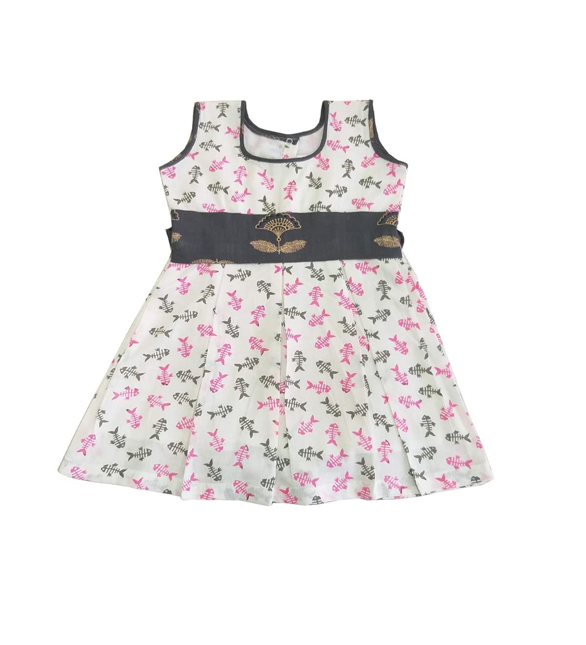 grey frock for baby girl