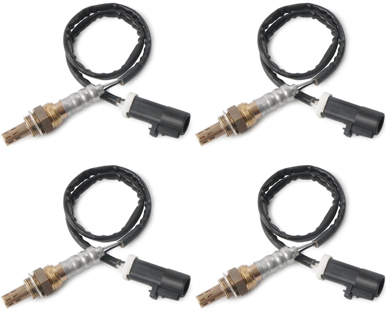 Photo 1 of 4PCS 15717 Oxygen Sensor Upstream Downstream O2 Sensor Compatible with Ford F150 F250 F350 Ranger Escape Explorer Mustang Foucs Expedition Mazda Lincoln Jaguar Mercury Aston Martin Replace 15716 15718