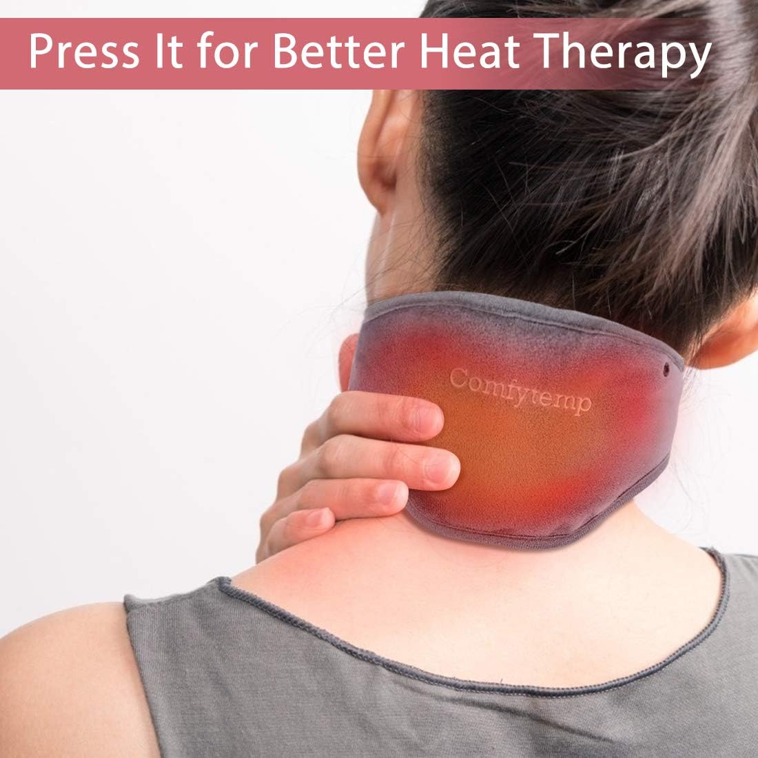 Neck Heating Pad, Comfytemp USB Heated Neck Wrap for Pain Relief, Auto Shut Off, 3 Adjustable Temperature, Electric Thermal Hot Compress Neck Brace, Heat Therapy for Soreness & Stiffness Relief: Health & Personal Care