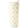 Kate Spade New York Women's Insulated Thermal,Acrylic,Travel Mug Tumbler, 16 Ounces, Gold Dot