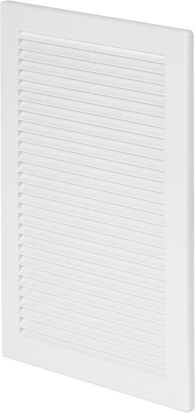 Awenta Plastic Air Vent Grille Cover 200x300mm White Insect Grid Fly Net