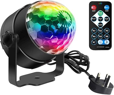 SEBRUANC Mini Disco Ball LED Party Lamp 3W RGB Remote