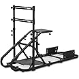 MoNiBloom Racing Simulator Cockpit with TV Mount Steering Wheel Stand Fit for Logitech G920 G29 G27 G25 G923 Fanatec Compatible with Xbox One Playstation PC Platforms
