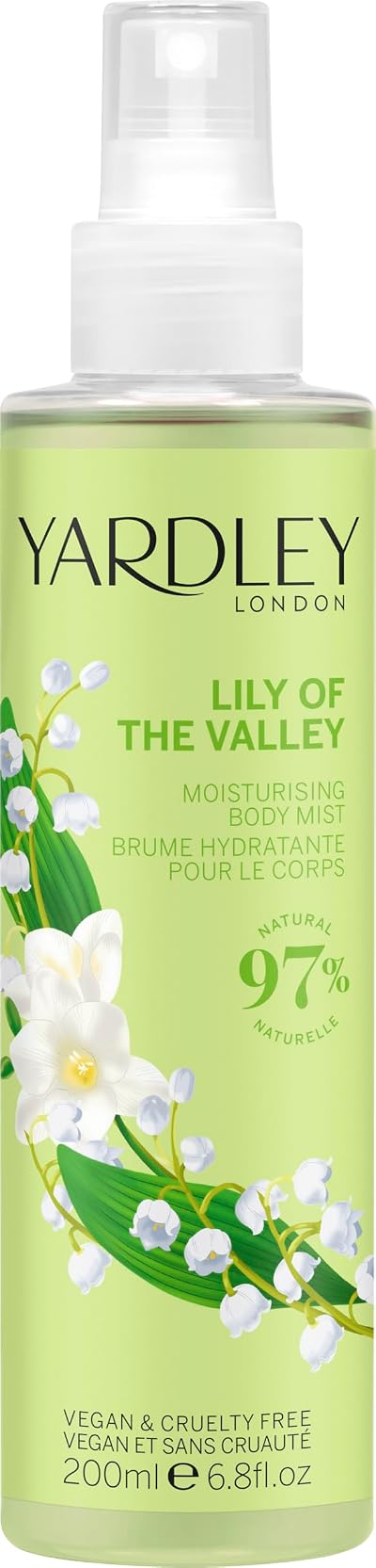 Yardley Lily of the Valley Body Mist for Women Pear Freesia Vitamin E 200ml