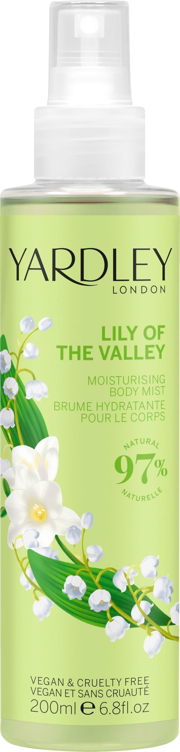 Yardley Lily of the Valley Body Mist for Women Pear Freesia Vitamin E 200ml