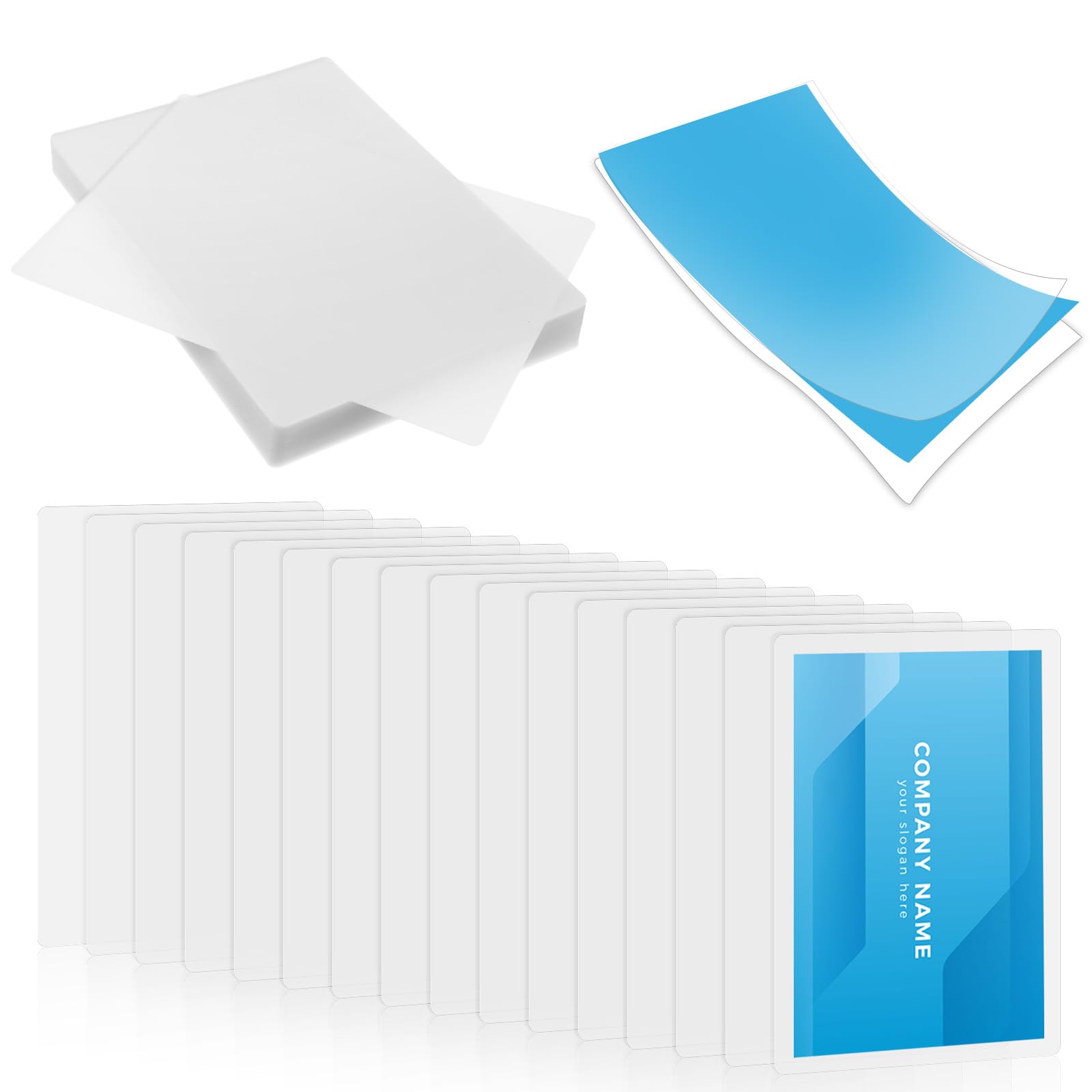 View 1 of 100 Packs Laminating Pouches 6" x 9" Clear Thermal Laminating Plastic Paper Laminator Sheets Index Card Laminating Pouches 5 mil Clear Lamination Sheets for Pass Cards Student ID Cards Work Permit