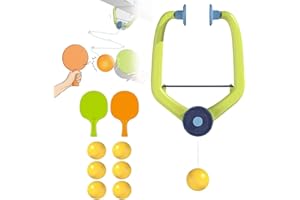 Hanging Door Plunking Game, Hanging Table Tennis Trainer Set with Racket & Balls, Ideal for Daily Exercise & Coordination Enh