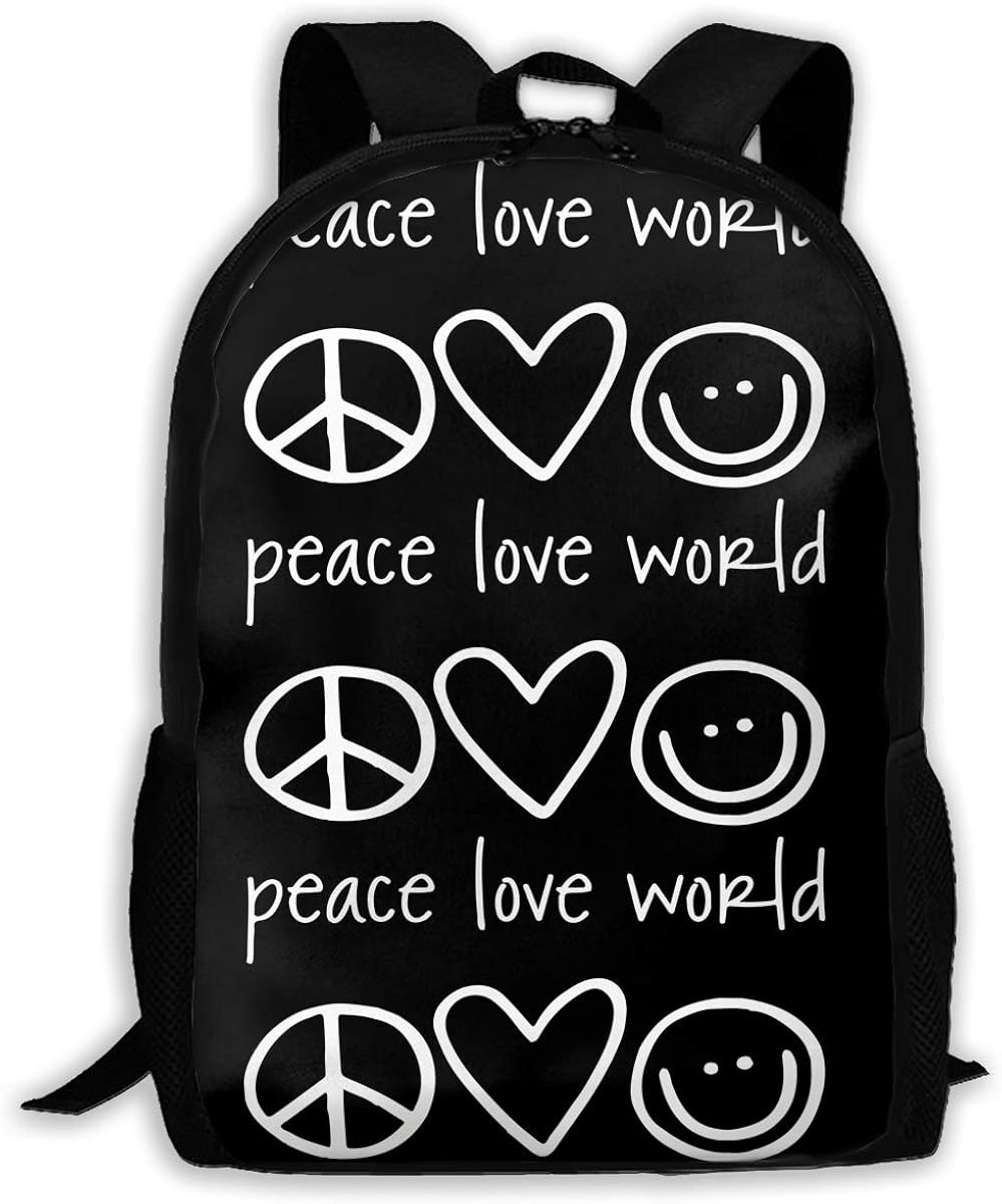 peace love world luggage
