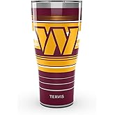 Tervis Traveler NFL Washington Commanders - Hype Stripes Triple Insulated Tumbler Travel Cup Keeps Drinks Cold & Hot, 30oz, Stainless Steel
