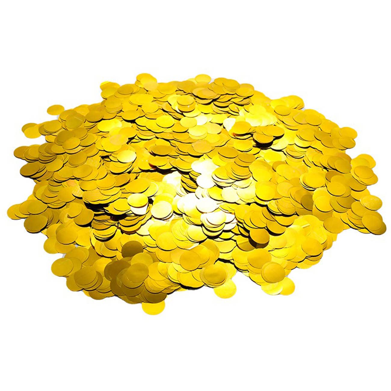 CC wonderland zone 50g Gold Metallic Shiny Round Confetti-Table Confetti for Party Wedding Decoration(Φ1.5cm)