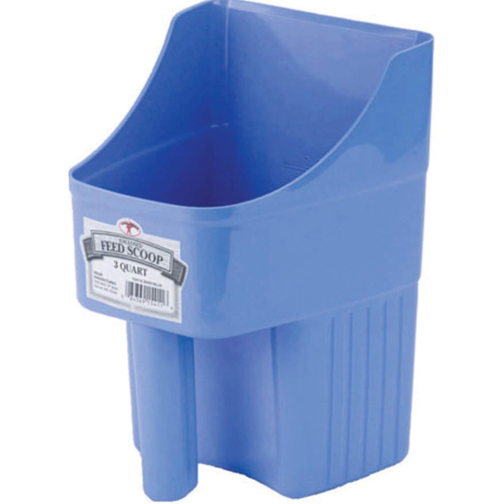 Photo 1 of Little Giant® Plastic Enclosed Feed Scoop | Heavy Duty Durable Stackable Feed Scoop with Measure Marks | 3 Quart | Ranchers, Homesteaders and Livestock Farmers | Berry Blue