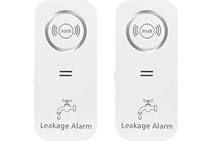 Cenroelon 2X Water Sensor 90dB Alarm Water Leak Detector Alert Monitoring of Leaks and Drip Alarm for Kitchen Bathroom Baseme