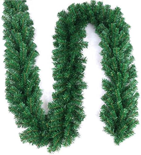 Christmas Artificial Pine Garland for Xmas Decorations Wall Door Stairs Ornaments 9ft / 2.7M