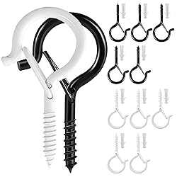 Etoolia 12 Pcs Q Hanger Hooks with Safety