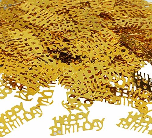 vLoveLife Glitter Gold Party Table Confetti Metallic Sprinkle Happy Birthday Numbers Table Scatters Digitals Figures for Party Wedding DIY Decorations, 30 Grams/1 Ounce