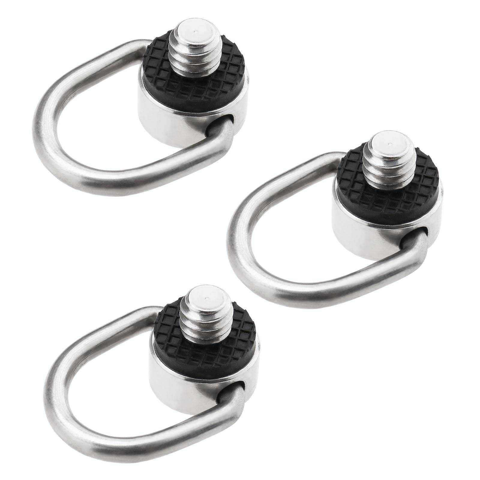 Create idea 3Pcs 1/4 D-Ring Screws Replacement Hinged Holder Camera Fixing Screw Stainless Steel Shoulder Strap Eyebolt Hand Screws Connection Adapter