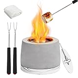 Concrete Tabletop Fire Pit Bowl, Table Top Portable