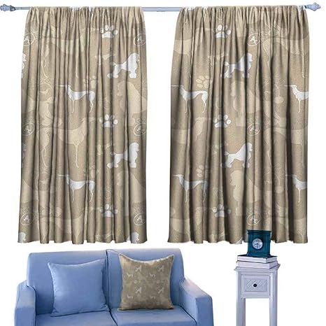 Amazon Com Paradisedecor Dog Lover Patio Door Curtains Ight