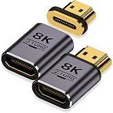 Sisyphy HDMI Magnetic Adapter Straight 2Pack, HDMI 2.1 Female to Male Connector 8K 60Hz 4K 120Hz Output for Laptop PC Monitor TV Game Console DVD
